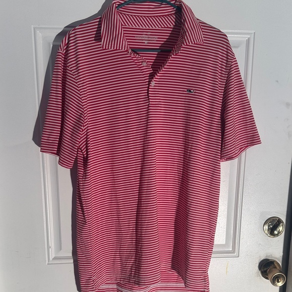 Vineyard Vines Other - Vineyard Vines Men's Pink and White Striped Polo Shirt